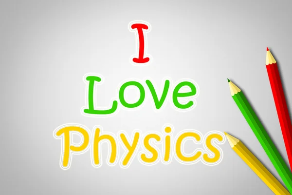 Ich liebe physik konzept — Stockfoto