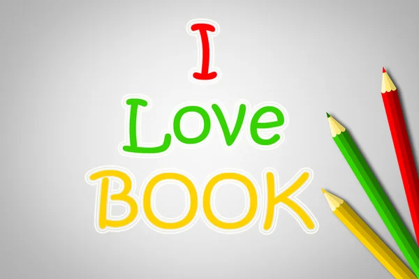 I Love Book Concept — Stock Photo, Image