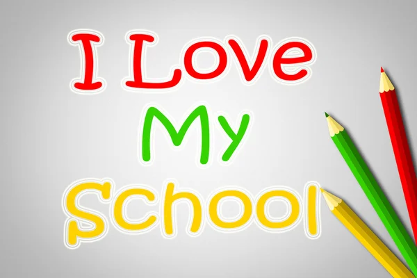 I Love School Concept — Stock Photo, Image