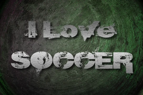 I Love Soccer Concept — Stock Photo, Image