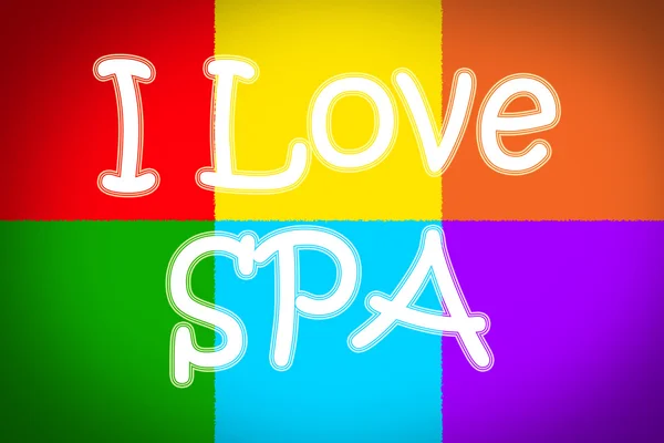 I Love Spa Concept — Stock Photo, Image