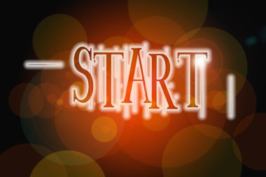 Vintage bokeh arka planda, işareti kavramı Word'ü başlatın