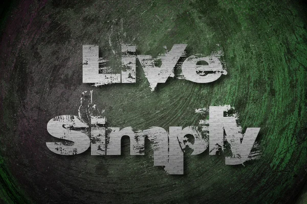 Live eenvoudig Concept — Stockfoto