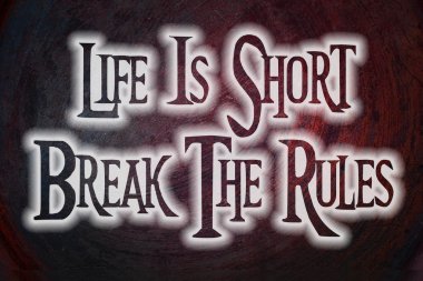 kısa bir mola kurallar konsept hayattır