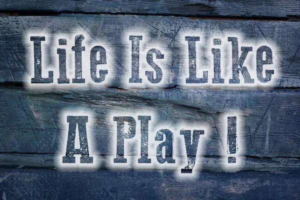 Life Is Like A Play Concept — Stock Photo, Image