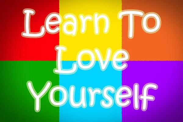 Aprender a amarte a ti mismo Concepto — Foto de Stock