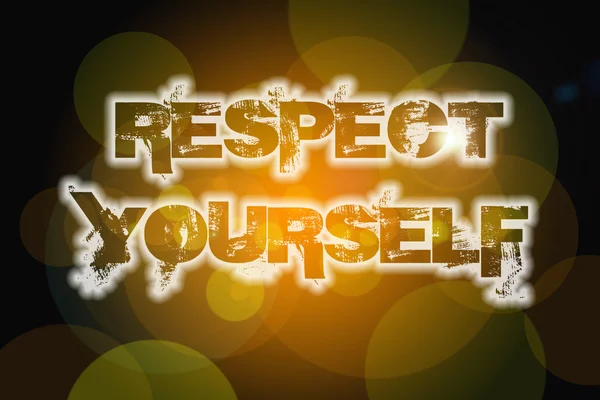 Respeite a si mesmo Conceito — Fotografia de Stock