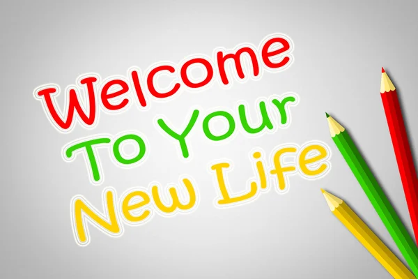 Välkommen till ditt nya liv — Stockfoto