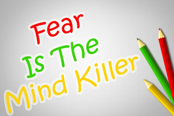 Strach jest koncepcja zabójca umysłu — Zdjęcie stockowe