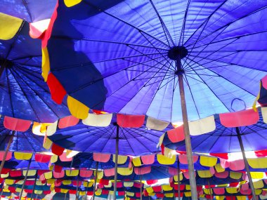 Alt görünümü Bangsan Beach plaj şemsiye