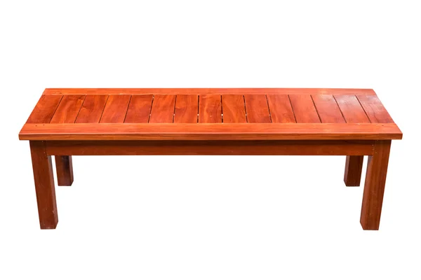 Beyaz arka plan üzerinde izole boş ahşap Bank