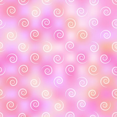 Hafif, pürüzsüz kıvrımlı ışık deseni açık pembe, mor benekli arka plan. Kumaş, tekstil, hediye paketleme tasarımı ve reklam da dahil her türlü basılı materyal için harika..