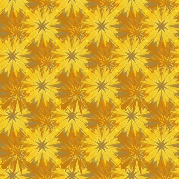 无缝线黄褐色复杂的花叶图案 用于装饰面料 纺织品 礼品包装设计 任何印刷材料 广告或其他设计 — 图库矢量图片