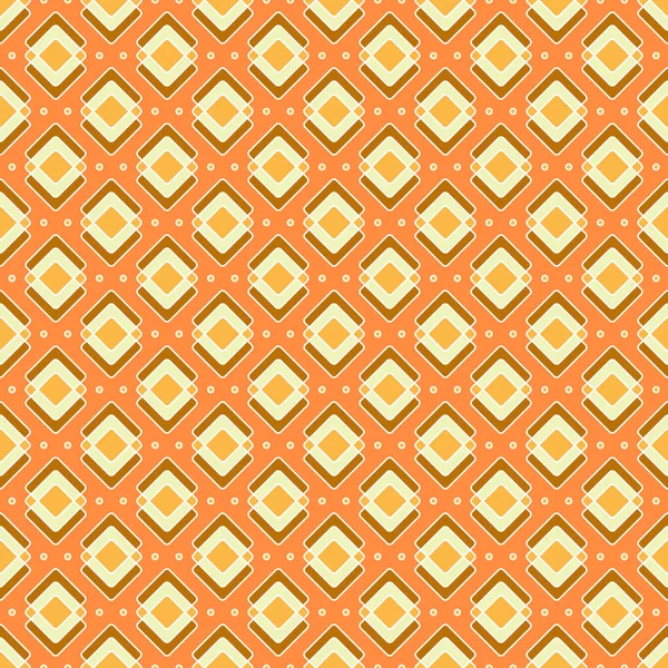 黄橙色的Rhombuses无缝图案 带有橙色背景的明亮的几何图案 用于装饰面料 纺织品 礼品包装 印刷品 室内装饰 — 图库矢量图片