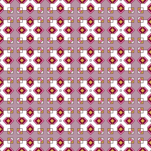 Nahtlose Geometrische Orientalische Ornamente Farbige Helle Rauten Und Quadrate Muster — Stockvektor
