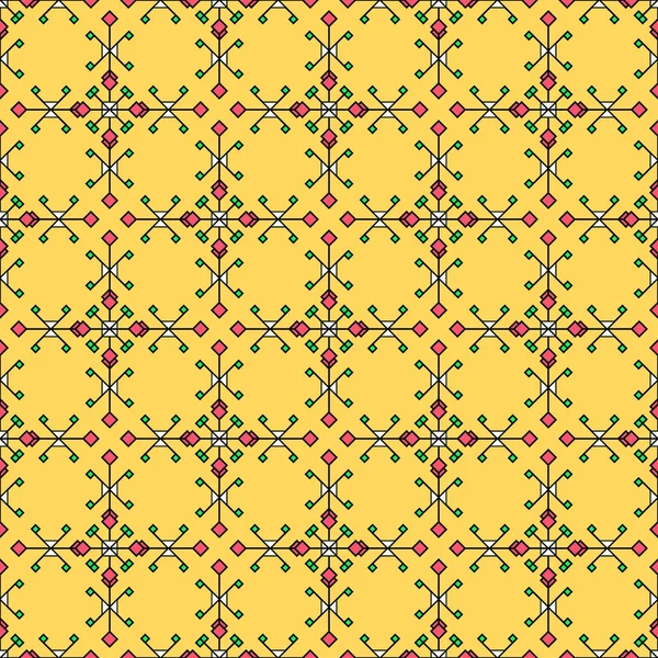 Etnik tarzda parlak, pürüzsüz vektör baskısı, renkli eşkenar dörtgen ve karelerden soyut geometrik şekiller çiziyor. Göze çarpan reklam projelerinizden herhangi birinin modaya uygun ve göz alıcı dekorasyonu..