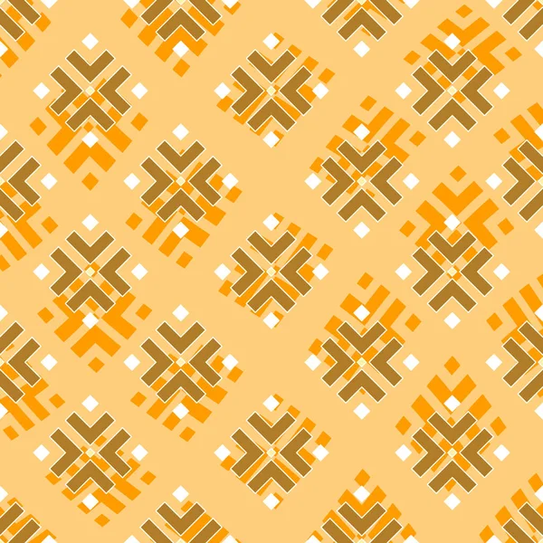 Motif Abstrait Sans Couture Couleurs Jaune Marron Éléments Géométriques Losanges — Image vectorielle