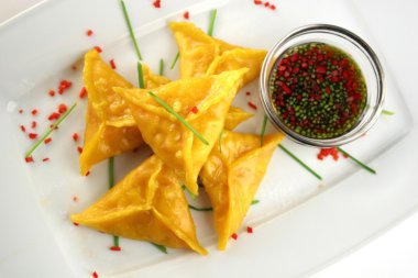 soya sause ile Çin dim sum