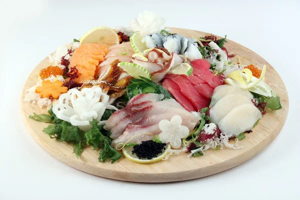 Großer Teller mit Sashimi — Stockfoto