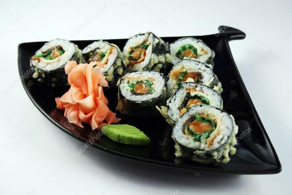 Sushi roll in tempura