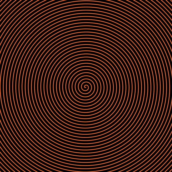 Black and orange spiral — Stock Photo, Image