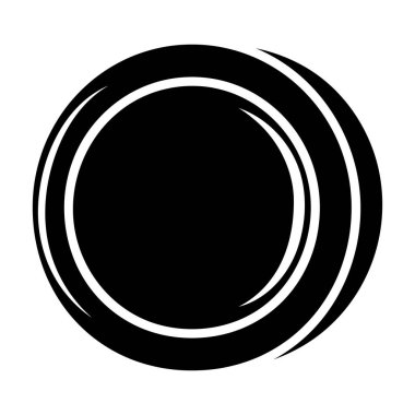 Vektör kabartma hindistan cevizi simgesi. Çizgi film tarzında izole edilmiş fındık silueti. Beyaz arkaplanda siyah resim