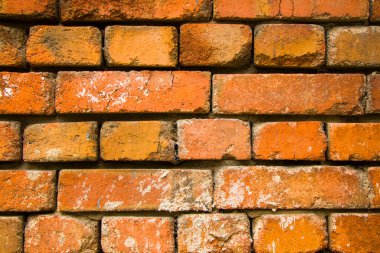 tuğla duvar arkaplanı ve dokusu yakın plan, kırmızı renk