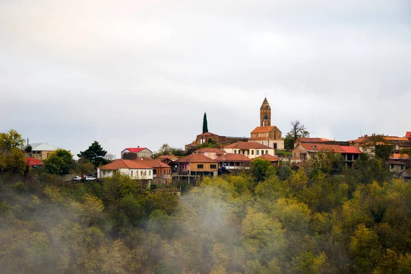 Sighnaghi Aldeia Paisagem Vista Para Cidade Kakheti Geórgia Casas Velhas — Fotografia de Stock