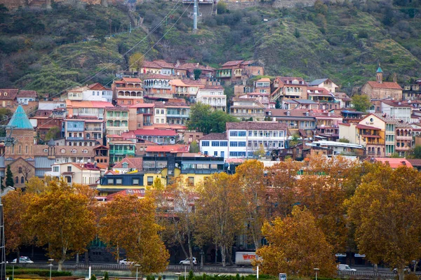 Tbilissi Géorgie 1Er Décembre 2020 Centre Ville Tbilissi Vieilles Maisons — Photo