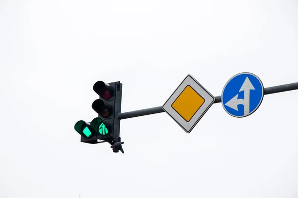 Traffic Light Green Light Signal Close — Stock Photo, Image