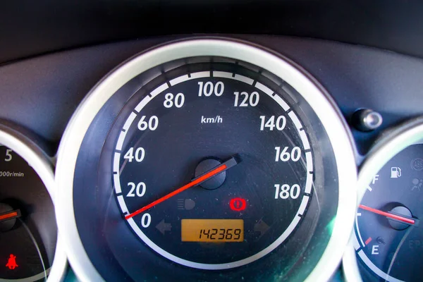 Car Speedometer Close Speedometer Automobile — Stock Photo, Image