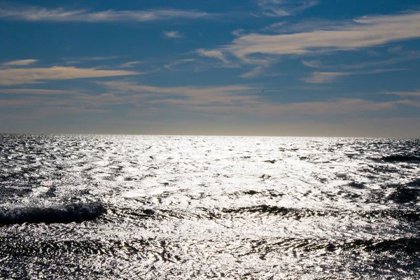 Schwarze Meereslandschaft Und Aussicht Sonniger Tag Und Blaues Wasser Georgien — Stockfoto