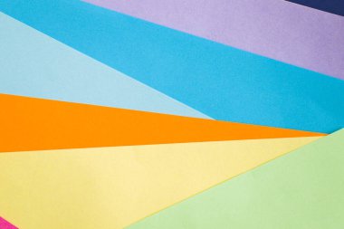 Renkli kağıt arkaplan, kağıt tahta ve geometrik şekiller, pastel renkli