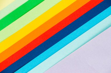 Renkli kağıt arkaplan, kağıt tahta ve geometrik şekiller, pastel renkli