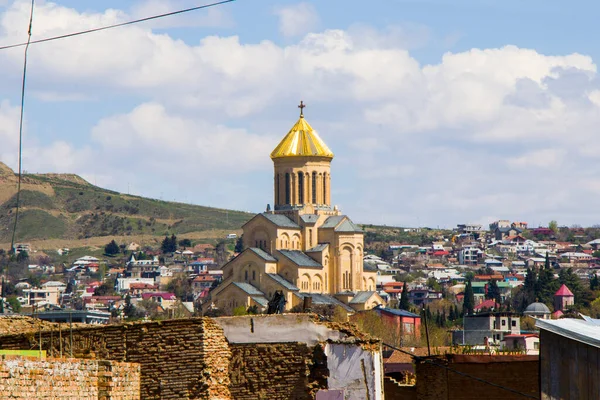 Tiflis Georgia Daki Sameba Kilisesi Güzel Mimari Seyahat Yeri — Stok fotoğraf