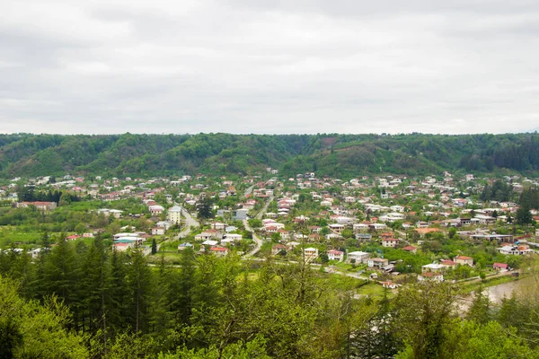 Cidade Velha Vista Centro Cidade Paisagem Geórgia Cidade Tsalenjikha — Fotografia de Stock