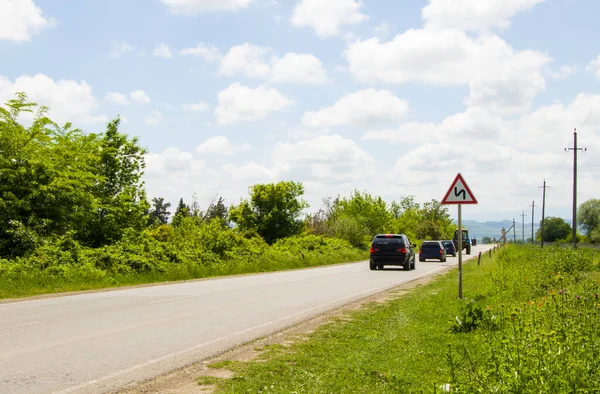 Landschap Uitzicht Snelweg Weg Georgië — Stockfoto