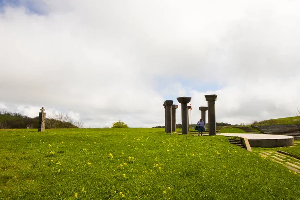 Monumento Didgori Didgori Geórgia Famousn Marco Lugar — Fotografia de Stock