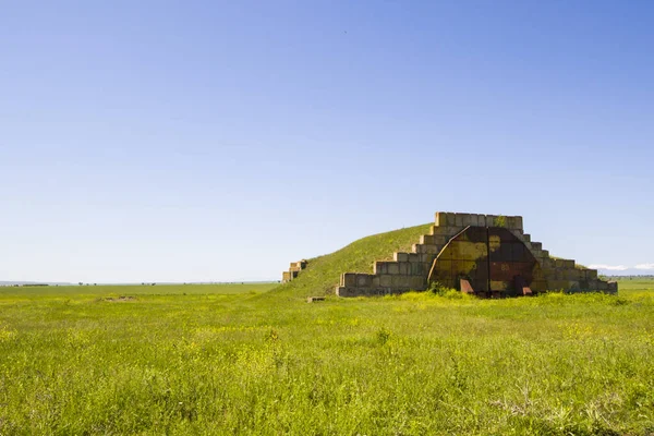 Antigua Base Militar Unión Soviética Abandonada Lugar Aviación Valle Shiraqi — Foto de Stock