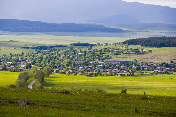 Ansicht Und Landschaft Des Dorfes Tsalka Georgien Berg Und Tal — Stockfoto