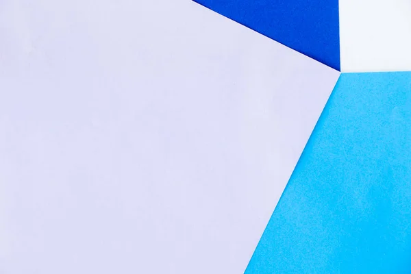 Fundo Papel Azul Branco Roxo Placa Papel Figuras Geométricas Cor — Fotografia de Stock