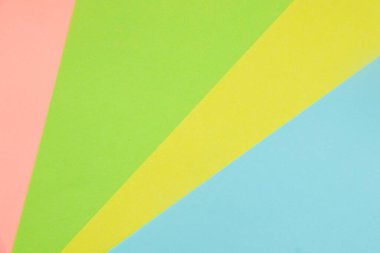 Colorful paper background, paper board and geometric figures