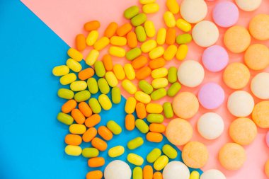 Renkli arka planda şeker, güzel duvar kağıdı.