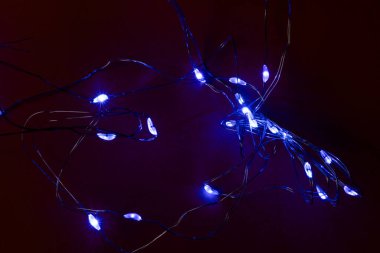 Noel ışıkları arka plan, dekorasyon ve yol gösterici ışıklar