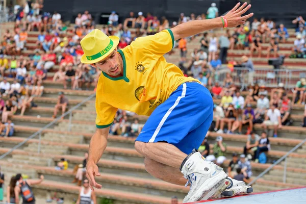 skater at the Inline skating jumps competition