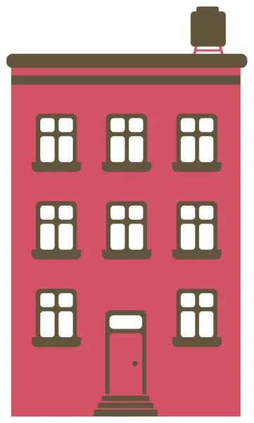 动漫建筑物 住宅单位设计图解 — 图库矢量图片
