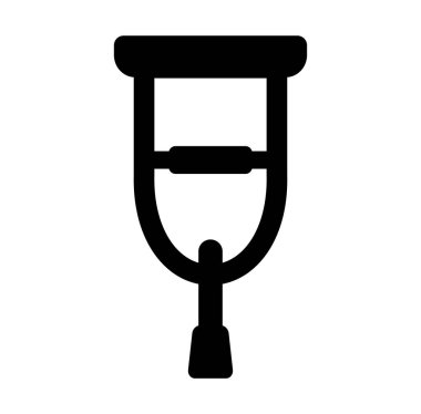 Koltuk değneği vektör simgesi çizimi (yaralanma, hastane, handikap)