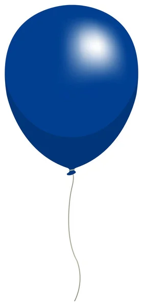 Kleurrijke Helium Ballon Vector Illustratie Blauw — Stockvector