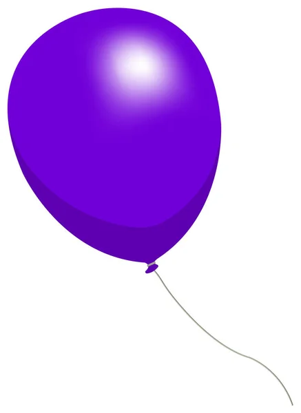 Illustration Vectorielle Colorée Ballon Hélium Violet — Image vectorielle