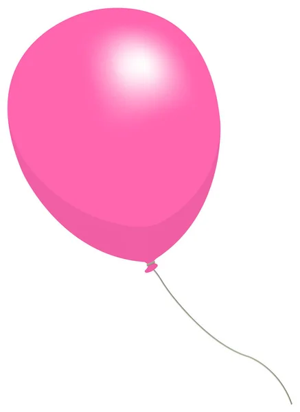 Illustration Vectorielle Colorée Ballon Hélium Rose — Image vectorielle